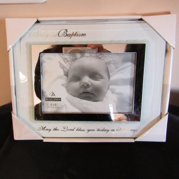 Baby Baptism Picture Frame 4X6 Malden - Picture 4 of 7